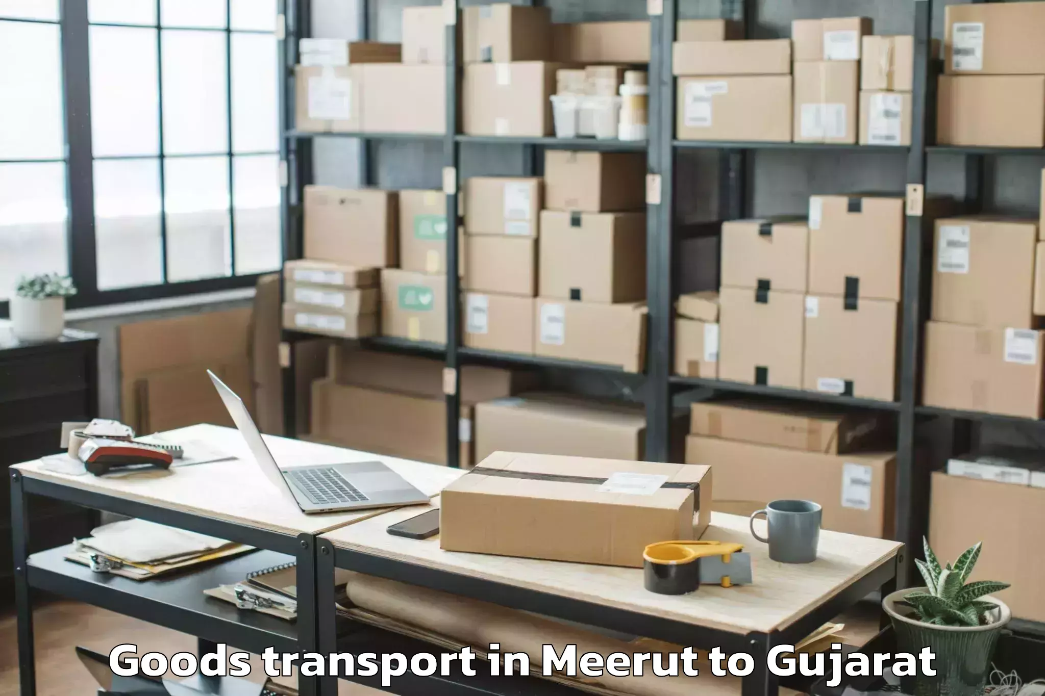 Book Your Meerut to Ghoghamba Goods Transport Today